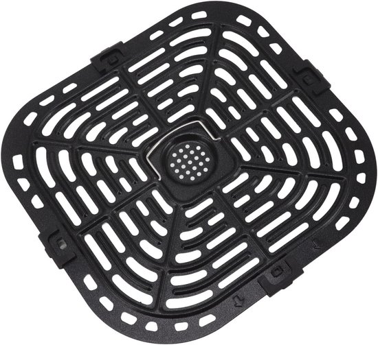 Vierkante RVS Grillpan voor Airfryer - Gezond Koken, Maaltijd Voorbereiding en Campingaccessoires voor de Keuken
