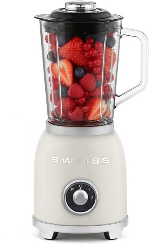 Vintage Blender - SWEISS - MXV8 - 1,5 L - Beige van Merkloos