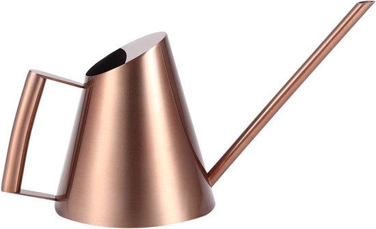 Vintage Gieter van Koper en RVS met Lange Tuit - Ideaal voor Tuinieren, Plantenverzorging en Binnengebruik (Klein) - Duurzaam, Handig en Stijlvol van Merkloos