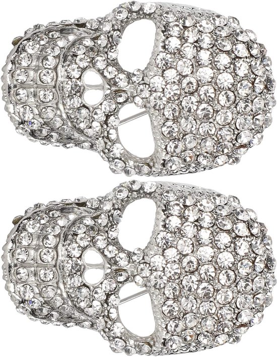 Vintage Skelet Speldenset - 2 Stuks, Unieke Accessoire voor Kostuum, Feest en Mode Decoratie van Merkloos