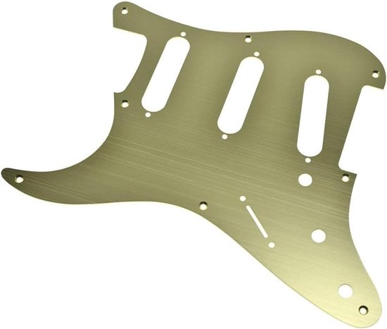 Vintage Stijl 8-Hole Aluminium Anodized Gitaar Pickguard voor Stratocaster SSS - Goudkleurig Scratch Plate voor Amerikaanse Fender Strat van Merkloos