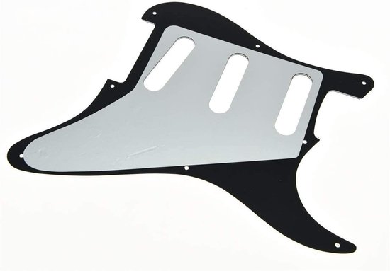 Vintage Strat SSS Gitaar Pickguard voor Fender Stratocaster - Zwart 3-laags Scratch Plate voor USA/Mexicaanse Modellen van Merkloos