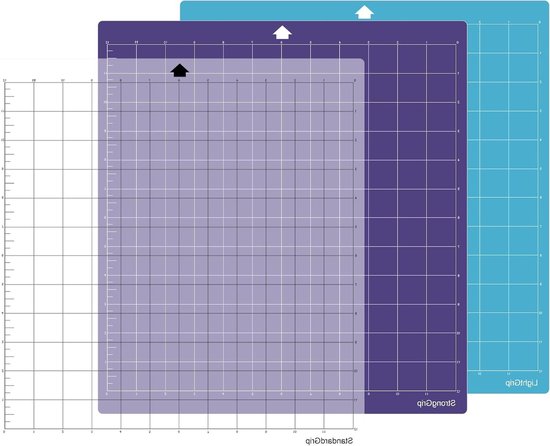 Vinyl Snijmat 30.5 x 30.5 cm voor Silhouette Cameo 4/3/2/1 - 3 Stuks, Licht Grip, Sterke Grip, Zelfklevend en Antislip Snijden