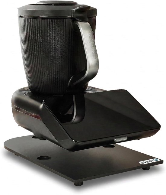 Virelia Glijplank Compatibel met Thermomix TM7 – Hoogwaardige Acryl Onderlegger – Slider Accessoire Beschermt de Gevoelige Weegschaal – Antislip & Stabiel, Zwart van Merkloos