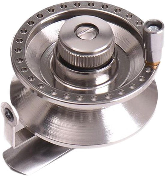 Vismolen - IJsgereedschap - Vissen op ijs - Aluminiumlegering - ca. 6 cm - Grijs
