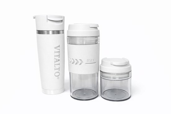 VITALTO V1 SERIES - Draagbare Blender - Portable Blender - BPA vrij - Smoothie maker - Vaatwasserbestendig - 700ML-USB-C Oplaadbaar - Wit van Merkloos