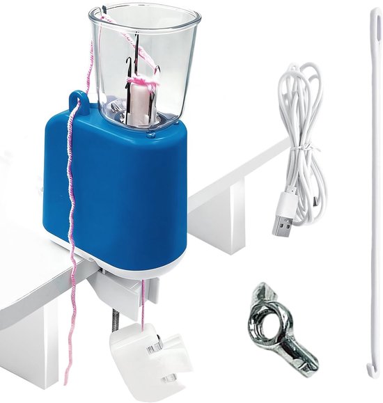 Vlechtmachine Knopenmaker - Automatische Winder - Sieraden Maken - Automatische Rotatie - 14.5x11x16CM - Blauw