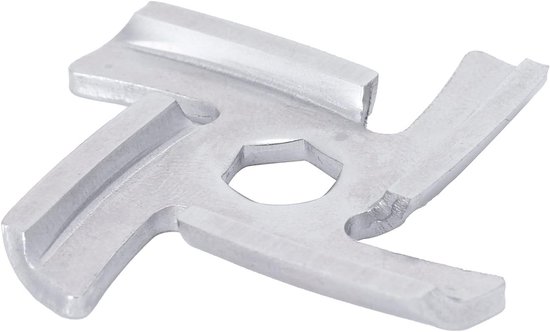 Vleesmolen Mes Nr. 5 Zeshoekig Vervangingsblad van RVS voor Keukenmachine van Merkloos