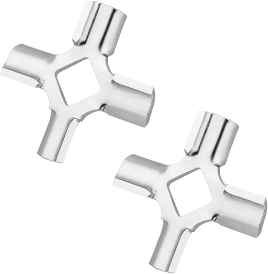 Vleesmolen Mesjes - Reserveonderdelen - Standmixer Accessoires - Roestvrij Staal - 43mm Lengte - Zilver van Merkloos