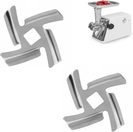 Vleesmolen Messen Set 2 Stuks - Roestvrij Staal Accessoires voor Mixer en Chopper
