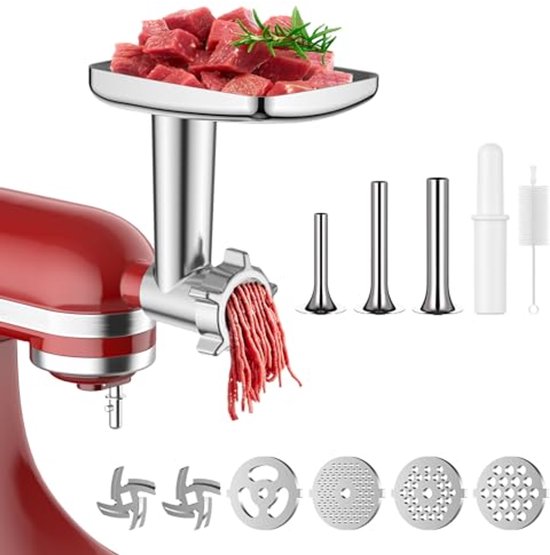Vleesmolen opzetstuk voor standmixer van KitchenAid