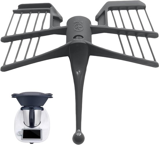 Vlindergarde - Keukenmachine Accessoire - Mengmes - Wiskvormig - Mixing Onderdelen - Vervanging - Thermomix - TM5 TM6 TM31 - Keukenhulp - Roerder - Bat - Geschikt voor Keukenmixers - Wit - Grijs - Zwart van Merkloos