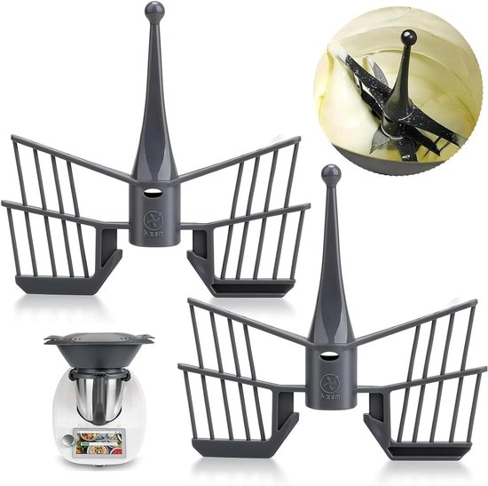 Vlinderroeropzetstukken - Keukenmachine accessoires - Gelijkmatig Mixen - Voedselveilig ABS Kunststof - 2 stuks - Wit