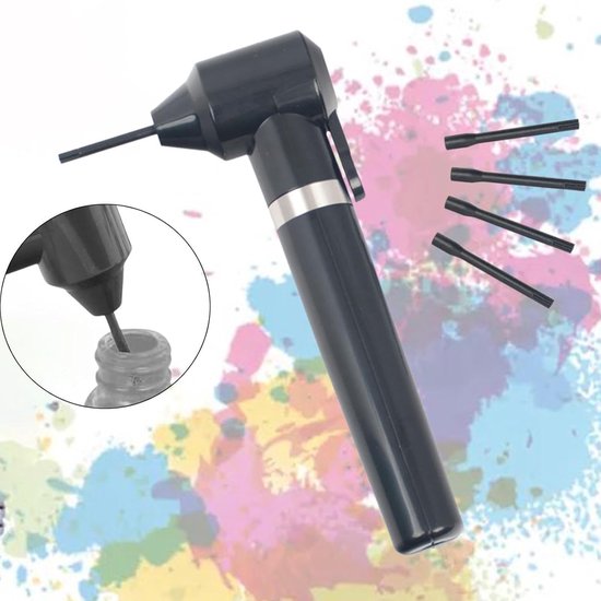 Vloeistofmixer - Inktmengschudder - Modelbouw kleuren - Verstelbare roerstaven - 14.7 x 11.1 cm - Grijs