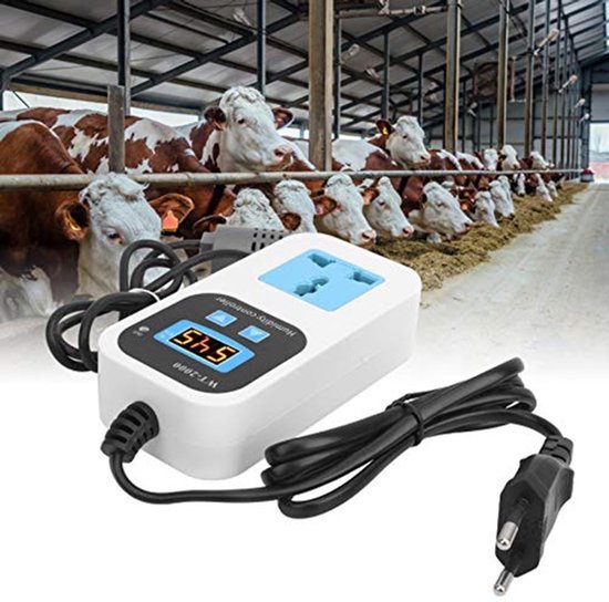 Vochtigheidscontroller WT2000 Humidistat Paddestoel Kweekkas Stopcontact Schakelaar Vochtbeschermer 110-220V (EU Plug) van Merkloos