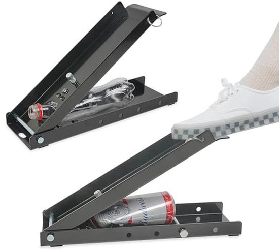 Voetbediende Blikken Crusher voor Recycling - Heavy-Duty en Wandmontage van Merkloos