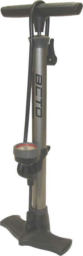 Voetpomp met meter Beto Dualhead - met dubbele kop geschikt voor alle ventielen van Beto