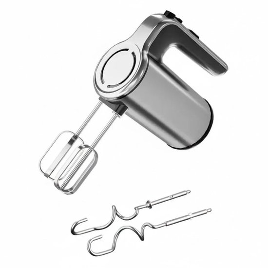 Voltz Handmixer – 5-Speed met Turbo - Deeghaken & Klitters - RVS van Voltz