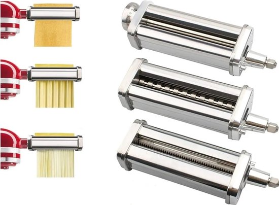 Voor KitchenAid accessoires 5KSMPRA pastahulpstuk, 3-delige set van KitchenAid