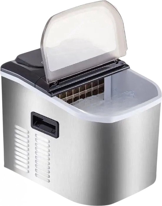 Voor Thuis - Met Schoonmaak functie - Professionele Ijsblokjesmachine - Ijsblokjesmaker - Zwart van Merkloos