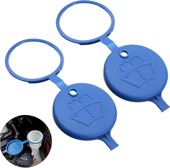 Voorraaddoppen voor ijsmachine - 2 stuks, reservesluiting, lavaflessendop, geschikt voor Peugeot 106 206 207 306 en Citroen C4 C5 (blauw)