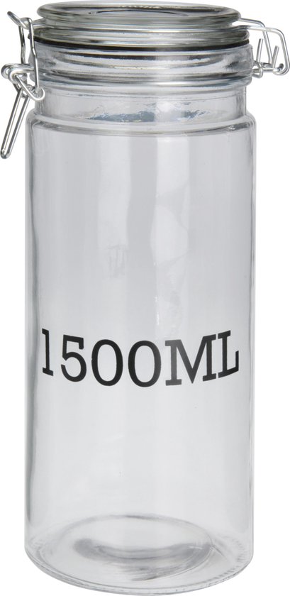 Voorraadpot Glas - 1500ML Opdruk van Fika
