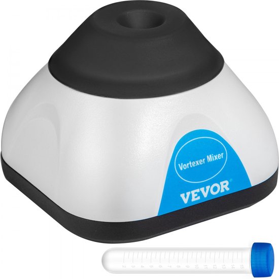 Vortex Mixer Max. 50 ml Mengcapaciteit Mini Vortex Mixer Shaker Zwarte Lab Vortex Mixer van PC-kunststof en Siliconen met 4 W Motor Vier Antislipvoetjes voor Laboratoria Scholen en Thuisgebruik