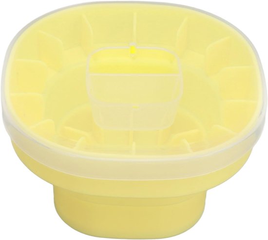 Vouwbare ijsemmer met deksel, siliconen koeler voor dranken, ideaal voor feesten en cocktailbars van Merkloos