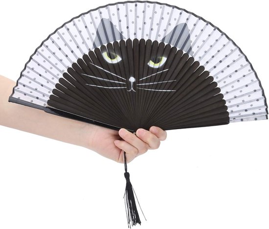 Vouwbare Parasol met Uniek Kat Motief voor Bruiloften, Feesten en Theatervoorstellingen van Merkloos