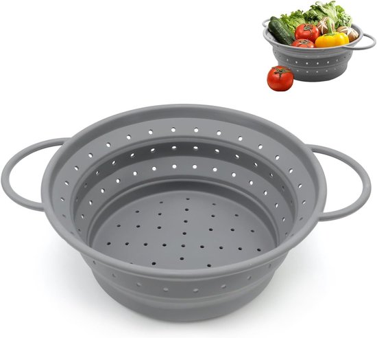 Vouwbare Pastamaker van Hoge Kwaliteit met Opvouwbare Zeef en Handvat voor Groenten, Fruit en Pasta, Warmtebestendig en Praktisch in Gebruik van Merkloos