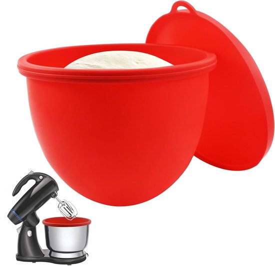 Vouwbare Siliconen Inzetstukken voor Kom met Kantelkop en Deksel, Geschikt voor 5 Quart Keukenmachines, Duurzaam en Flexibel Gebruik van Merkloos