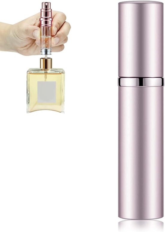 Vulbare Parfumatomizer 5ml - Mini Refillable Sprayfles voor Reizen - Draagbare Lege Parfumflacon in Roze, Perfect voor Op Reis en Dagelijks Gebruik van Merkloos