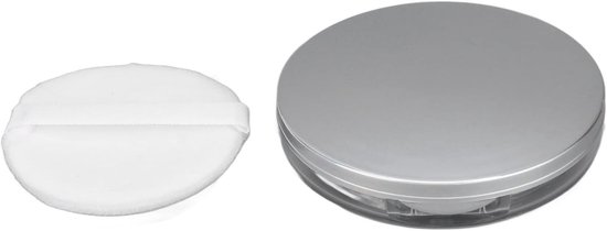 Vulbare Poederdoos voor Losse Poeder, Inclusief Poeder Puff en Opbergdoos voor Cosmetica, Perfect voor Make-up en Reizen van Merkloos