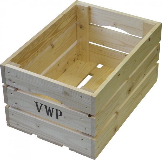 Vwp Fietskrat - Hout - 40 liter- Naturel van VWP