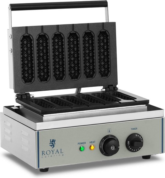 Wafelijzer - 1.550 watt - stick - maïshond - Royal Catering van Royal Catering
