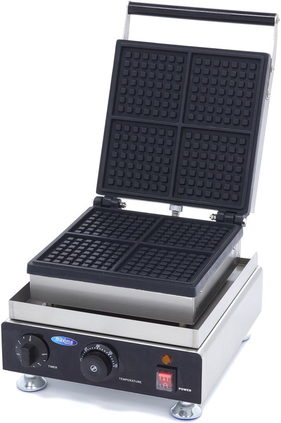 Wafelijzer - 4 Stuks - Vierkante Wafel van Maxima