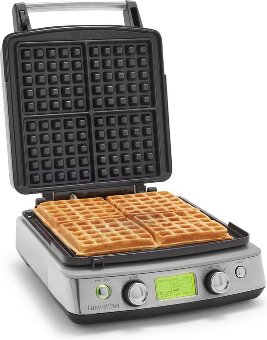 Wafelijzer Stainless Steel (incl. 2 sets wafelplaten)