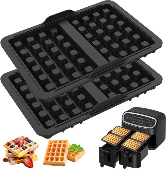 Wafelvorm voor Airfryer - Bakaccessoires voor de Keuken, Perfect voor Gezonde Snacks en Ontbijt van Merkloos