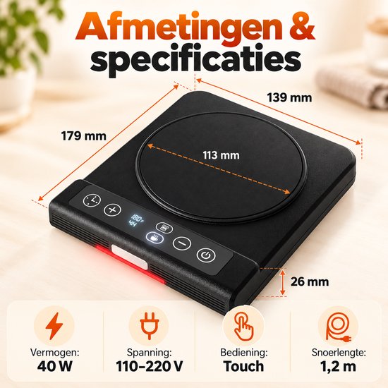Warmhoudplaat - 2-in-1 Fermentatieverwarmer - Koffiewarmer - Zwart