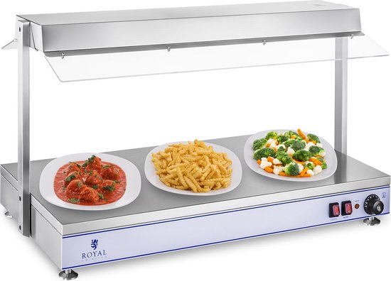 Warmhoudplaat - 3 halogeenlampen - 1.550 W - Royal Catering