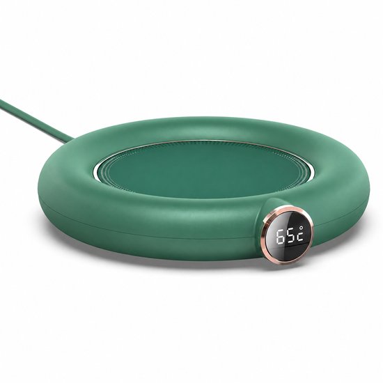 Warmhoudplaat voor mok of beker - Plaat om te verwarmen - Warmhoudstation voor mokken en bekers - Koffiekopverwarmer - Theebekerwarmer - Thermische warmhoudplaat - Warmhoudonderzetter - Groen