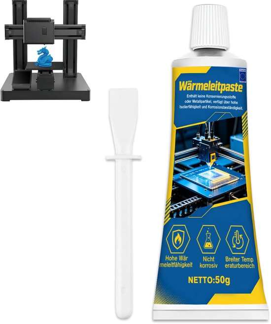 Warmtegeleidende pasta - thermische pasta - hoge temperatuurbestendig tot 350 °C - ideale koeling voor 3D-printers - ShopVlot