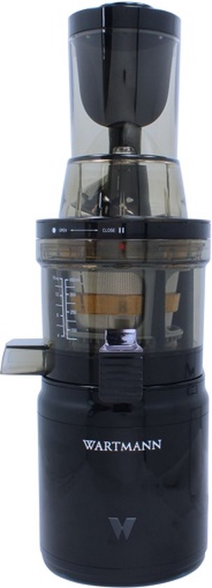 Wartmann Slowjuicer - Juicer - Groenten En Fruitpers - Nieuw Model - WM-2308 SJ - Tritan - Big Mouth - 37 RPM - Zwart van Wartmann