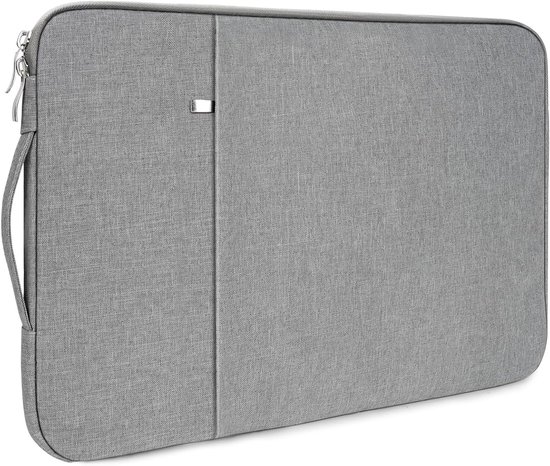 Waterdichte en Schokbestendige 15.6-16 Inch Laptop Case, Geschikt voor MacBook, Acer, Asus, HP, Dell, Huawei en Lenovo, Lichtgrijs en Zacht Design van Merkloos
