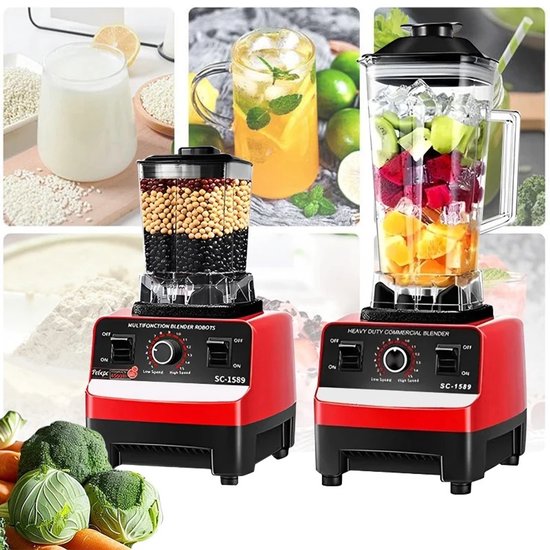 Waves - Blender - Keukenmachine - Blender Smoothie - Smoothie blender - Smoothie maker - Smoothie - 2000W - 2 liter - 2 in 1 van Waves