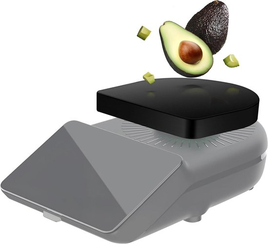 Weegplaat Keukenmachine - Accessoire Weegschaal - Nauwkeurig Ingrediënten Wegen - Beschermt Motor Tegen Morsen - 21 x 21 cm - Grijs van Merkloos