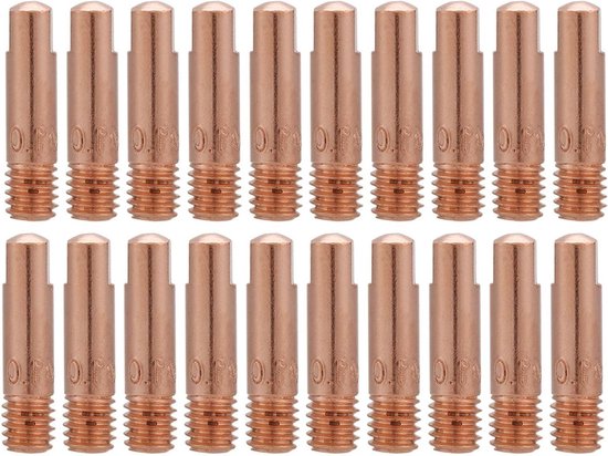 Welding Contact Tips voor MIG MAG Lasapparatuur - 20 Stuks Koper Contactpunten voor Efficiënt Lassen
