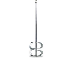 Wendel menger - Mixer spade Spiraal - Mortel mengen - Gegalvaniseerd staal - 140 mm ø - Zilver