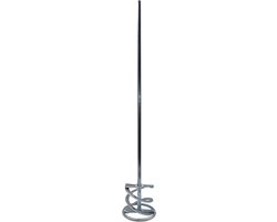 Wentelmixer Dubbele Spiraal - Mortelmixer Roerstaaf - Pasteuze Materialen Mengen - Verzinkt Staal Robuust - 70 x 500 mm - Zilverkleurig