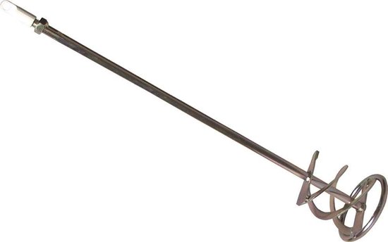 Wentelmixer - Roerstaaf mixer - Taaie materialen mengen - Mengt van onder naar boven - 120x600 mm - Verzinkt van Merkloos